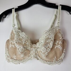 WACOAL Embrace Bra Size 34D Beige Nude Lace T-Shirt Underwire 65191